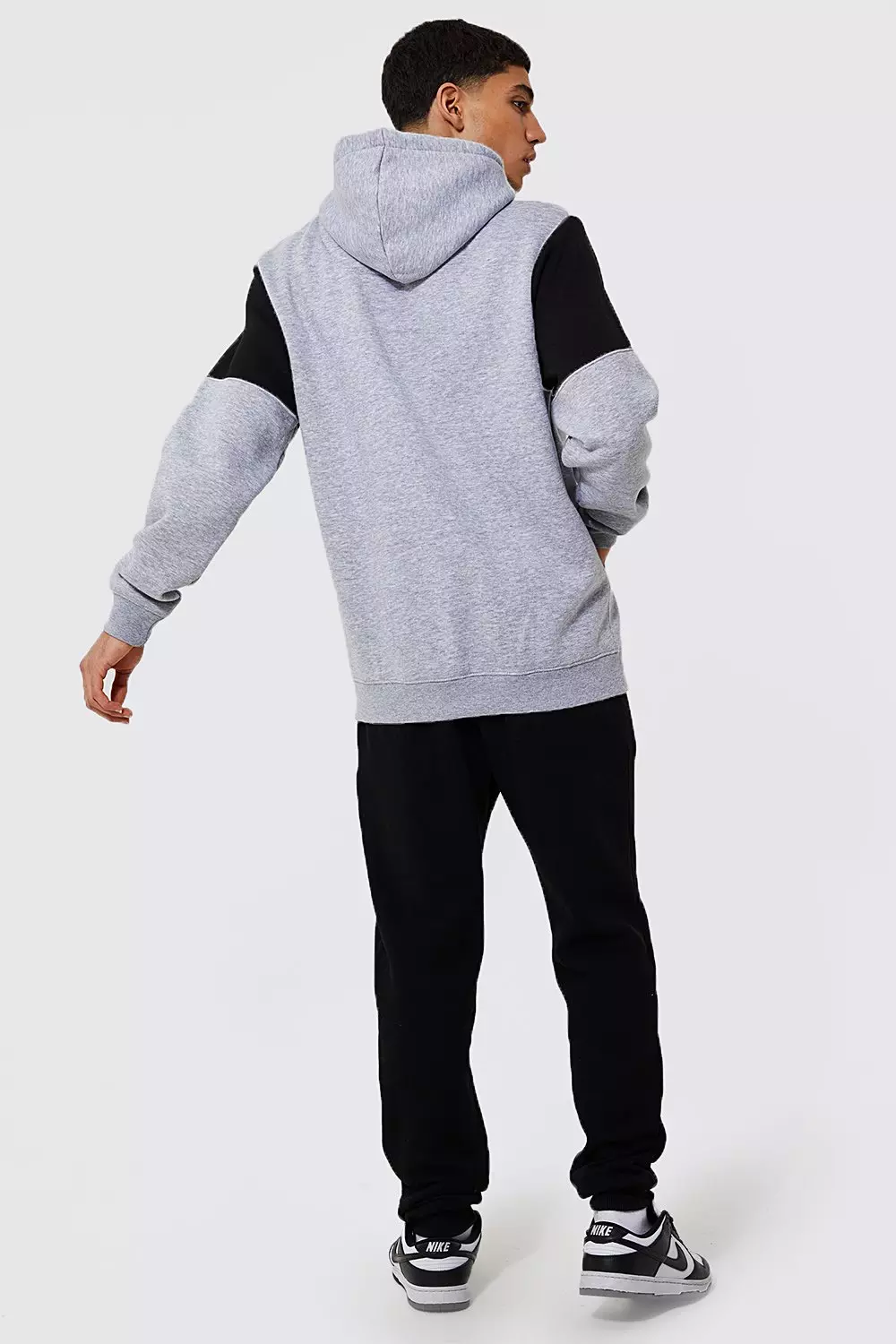 Boohooman colour block hoodie hotsell
